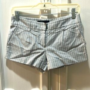 BCBG pinstripe Size 0 cuff shorts